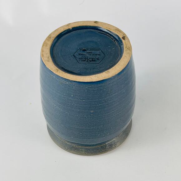 Clay Pottery Blue Butter Crock, Tender Heart Treasures - Picture 3 of 6